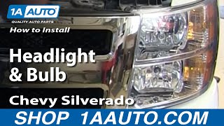 How To Replace Headlights amp Bulbs 0713 Chevy Silverado [upl. by Tybie330]