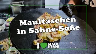 Maultaschen in Sahnesoße 🍽️💚🥛 Rezept zum selber machen [upl. by Artinak119]