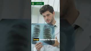 Smokers damage the lungs vs healthy lungs medical lung problems cancerprevention [upl. by Balf493]