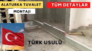 Alaturka tuvalet montajı nasıl yapılır Detaylı video [upl. by Nyllewell8]