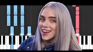 Billie Eilish  Bored Piano Tutorial [upl. by Buchanan]