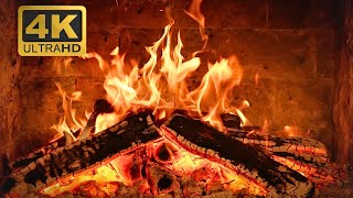 🔥 4K Fireplace Ultra HD TV Cozy Burning Logs and Relaxing Crackling Fire Sounds 12 HOURS [upl. by Assirol]