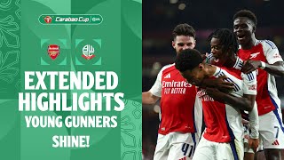 YOUNG GUNNERS SHINE  Arsenal v Bolton Wanderers extended highlights [upl. by Yraccaz893]