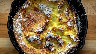 Apple Dutch Baby Pancakes Recipe Sliced Apple Skillet Pancakes [upl. by Hibbert]