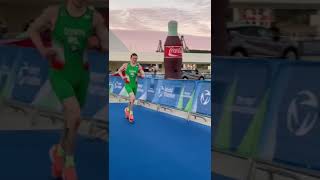 World Duathlon Spain Niall finish [upl. by Ahsiya131]