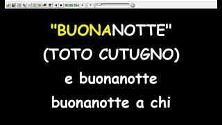 Toto Cutugno  Buonanotte Karaoke Devocalizzata [upl. by Forrer]