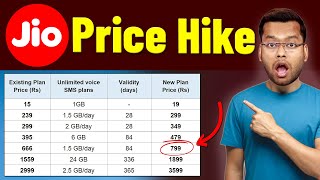 Jio Price Hike  Jio 5G Unlimited Data Plan from 3rd July 2024  Jio New Recharge Plan 3 July 2024 [upl. by Baillie]