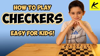 How to Play CHECKERS  Easy for Kids [upl. by Garceau]