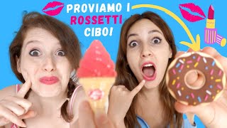 PROVIAMO I ROSSETTI A FORMA DI CIBO lucidalabbra kawaii [upl. by Arretahs]