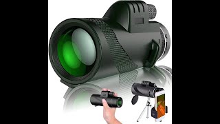 Ultralight Telescope 80X100 HD 4K Zoom Tripod Monocular DayNight Vision Powerful Binoculars Long Ra [upl. by Mateya]