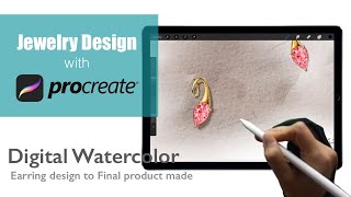 Digital watercolor Jewelry rendering amp the actual product made [upl. by Editha]