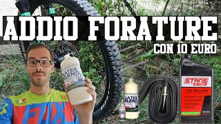 liquido anti foratura senza tubeless tutorial per mtb e road [upl. by Ettezzil]