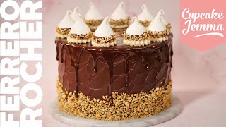 Ferrero Rocher Layer Cake Recipe amp Decoration Tutorial  Cupcake Jemma [upl. by Matteo]