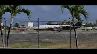 WINAIR ATR42500600 landing Princess Juliana Intl Airport SXM 🇸🇽 [upl. by Nnylcaj332]