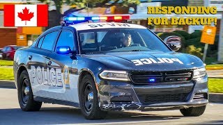 Kirkland  Montréal Police Service SPVM Car 975 Responds FAST as Backup to Disturbance Call [upl. by Aihsenat]