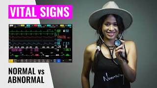 VITAL SIGNS NORMAL VS ABNORMAL  Vital Signs Nursing BP RR O2 Sat Temp HR  Christina NP [upl. by Analahs748]