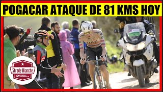 RESUMEN STRADE BIANCHE 2024 Tadej POGACAR EXHIBICION BRUTAL ATACA a 81 KMS [upl. by Llednek481]