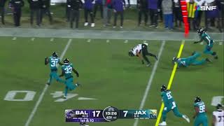 Keaton Mitchell Knee Injury vs Jaguars on Sunay Night Football [upl. by Eitsyrhc]