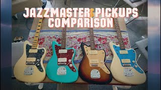 Jazzmaster pickups comparison  Fralin vs Curtis Novak vs Q pickups vs Wide Range  No Talking [upl. by Stuckey977]