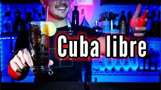 Coctel CUBA libre 🇨🇺 La bebida con cocacola mas famosa del mundo short [upl. by Gnirps]