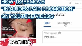 Removing Includes Paid Promotion on Youtube Videos [upl. by Royce]