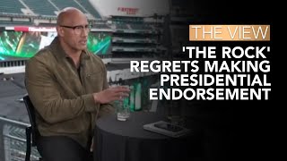 Dwayne The Rock Johnson Regrets Making Presidential Endorsement  The View [upl. by Verras475]