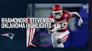 Rhamondre Stevenson College Highlights  RB Oklahoma New England Patriots [upl. by Alema]