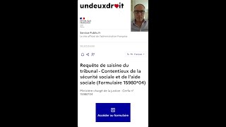 Saisir le juge de la sécurité sociale TJPS par requête soitmême [upl. by Ammeg446]