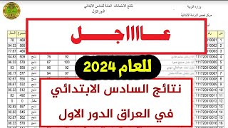 نتائج السادس الابتدائي 2024 الدور الأول وزاري جميع المحافظات العراقية بكلوريا [upl. by Arabelle727]