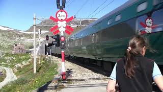 Train travel Norway Departure Bergensbanen from Finse to Bergen [upl. by Sena]