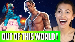 Travis Scott  Astronomical Fortnite Reaction  Her First Time Reacting To An InGame Concert [upl. by Rockey]