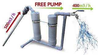 I Turn PVC Pipe Into a Water Pump No Need Electric Power [upl. by Dareece433]