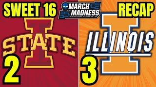 Illinois vs Iowa State Game Recap  2024 NCAA Tournament  THE ILLINI ARE GOING TO THE ELITE 8 [upl. by Nolyd]