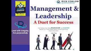 Management vs Leadership a Duet for Success [upl. by Nauqes]