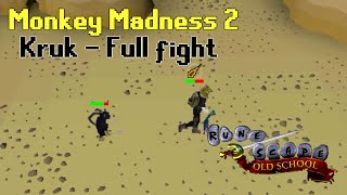 Monkey Madness 2  Kruk full fight OldSchool Runescape [upl. by Klute583]