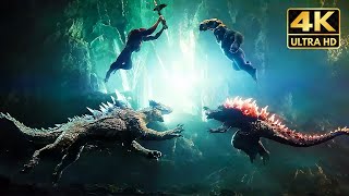 Godzilla amp King Kong Vs Skar King amp Shimo 4K Full Fight Scene 2024 Godzilla x Kong Movie [upl. by Ellocin]