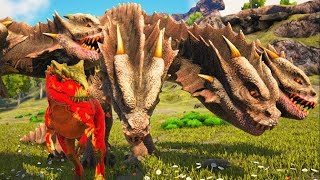 Cheguei a Tempo Para Salvar Uma Fêmea Hydra Das Garras Dos Allosaurus Ark Survival Evolved PTBR [upl. by Eissac]