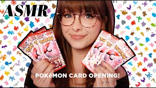 ASMR ✧🖤 Pokemon 151 Card Opening 🖤✧ Whispers Tapping amp Crinkly Packaging Sounds for relaxing [upl. by Elocal]