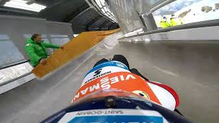 POV Doubles Luge in Pyeongchang South Korea [upl. by Vinna]