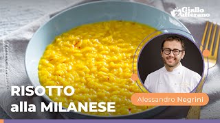 RISOTTO alla MILANESE con ZAFFERANO  la ricetta AUTENTICA svelata dallo Chef Alessandro Negrini😍💛 [upl. by Idieh]