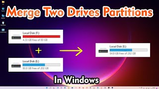 How to Merge Partitions in Windows 11  Merge Two Drives Partitions in Windows 11 [upl. by Ffoeg]