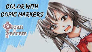 How to color Manga with Copic Markers [upl. by Annayhs834]