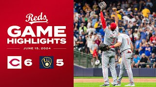 Reds vs Brewers Game Highlights 61424  MLB Highlights [upl. by Eidarb]