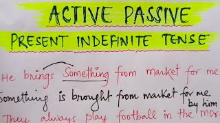 Present Indefinite Tense Passive Voice  Active and Passive Voice  Active and Passive Voice Rules [upl. by Reinertson]