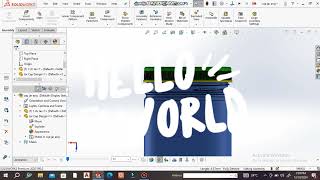 Solidworks Animation  bottle amp Cap Part 2 [upl. by Doreg]