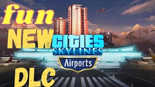 AIRPORTS DLC  Cities Skylines  Playstation 4  Review play through and tutorial [upl. by Lowe]