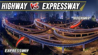 Highway Vs Expressway  DIFFERENCE हाईवे और एक्सप्रेसवे का अंतर [upl. by Lerad]