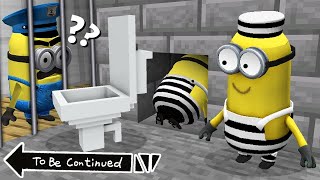 HOW MINIONS ESCAPE FROM PRISON through the TOILET in MINECRAFT INVESTIGATION  Minions  Gameplay [upl. by Aleakim]