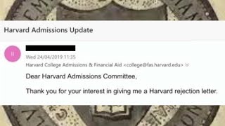 Harvard rejection letter [upl. by Lairbag417]