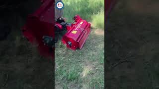 Grass Crushing And Returning Machine With Crawler Tractor [upl. by Mast]